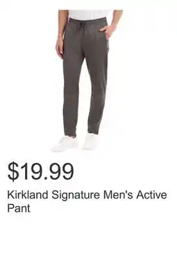 Costco Kirkland Signature Men's Active Pant offer