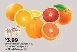 Fareway Sunkist Navel Oranges, Cara Cara Oranges, or Blood Oranges offer