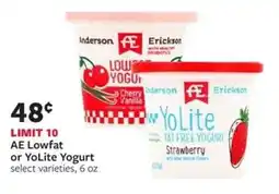 Fareway AE Lowfat or YoLite Yogurt offer