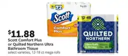 Fareway Scott Comfort Plus or Quilted Northern Ultra Bathroom Tissue offer