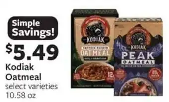 Fareway Kodiak Oatmeal offer