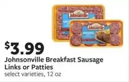 Fareway Johnsonville Breakfast Sausage Links or Patties offer