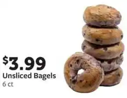 Fareway Unsliced Bagels offer
