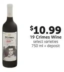 Fareway 19 Crimes Wine offer