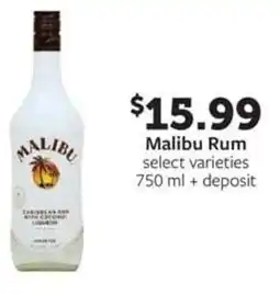 Fareway Malibu Rum offer
