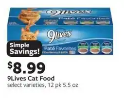 Fareway 9lives Paté Favorites offer