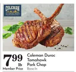 Pavilions Coleman Duroc Tomahawk Pork Chop offer