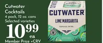 Pavilions Cutwater Cocktails offer