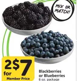 Vons Blackberries or Blueberries offer