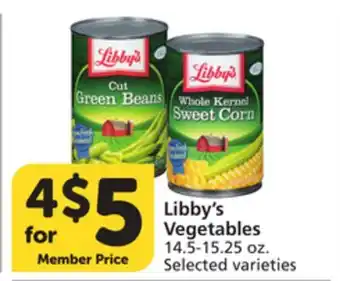 Vons Libby's Vegetables offer