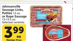 Vons Johnsonville Sausage Links, Patties 12 oz. or Rope Sausage 12-13.5 oz offer