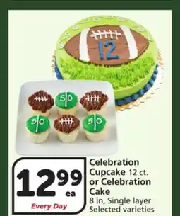 Vons Celebration Cupcake 12 ct. or Celebration Cake 8 in, Single layer offer