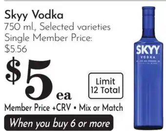 Pavilions Skyy Vodka offer