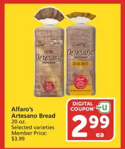 Vons Alfaro's Artesano Bread offer