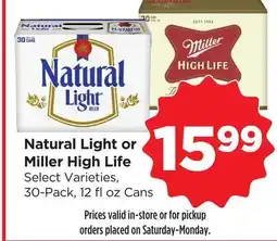 Food 4 Less Natural Light or Miller High Life offer