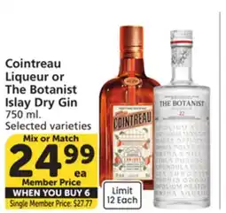 Vons Cointreau Liqueur or The Botanist Islay Dry Gin offer