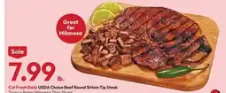 Stater Bros USDA Choice Beef Round Sirloin Tip Steak offer