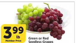 Vons Green or Red Seedless Grapes offer