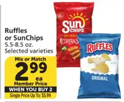 Vons Ruffles or SunChips offer