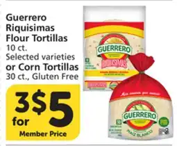 Vons Guerrero Riquisimas Flour Tortillas 10 ct. or Corn Tortillas 30 ct., Gluten Free offer