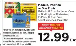 Food 4 Less Modelo, Pacifico or Dos Equis offer