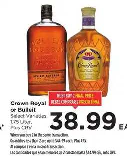 Food 4 Less Crown Royal or Bulleit offer