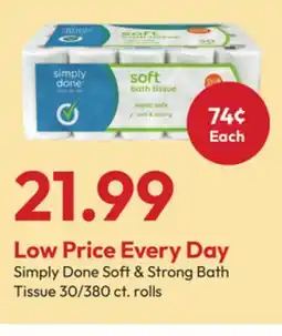 Stater Bros Simply Done Soft & Strong Bath Tissue offer