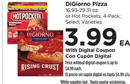 Food 4 Less DiGiorno Pizza 16.93-29.31 oz or Hot Pockets, 4-Pack offer