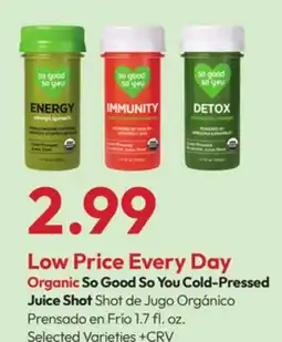 Stater Bros So Good So You Cold-Pressed Juice offer