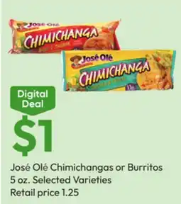 Stater Bros José Olé Chimichangas or Burritos offer
