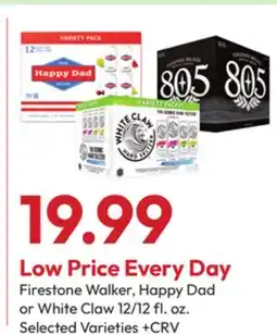 Stater Bros Firestone Walker, Happy Dad or White Claw offer