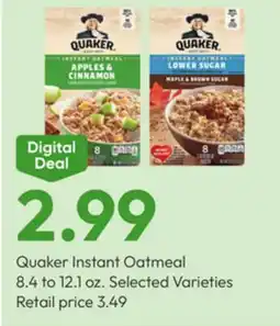 Stater Bros Quaker Instant Oatmeal offer