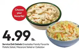 Stater Bros Salads Ensaladas Family Favorite Potato Salad, Macaroni Salad or Coleslaw offer