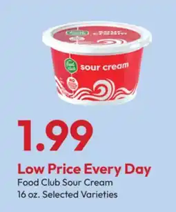 Stater Bros Food Club Sour Cream offer