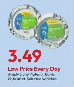Stater Bros Simply Done Plates or Bowls offer