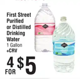 Smart & Final First Street Purified or Distilled Drinking Water offer