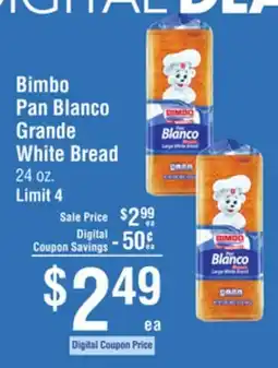 Smart & Final Bimbo Pan Blanco Grande White Bread offer