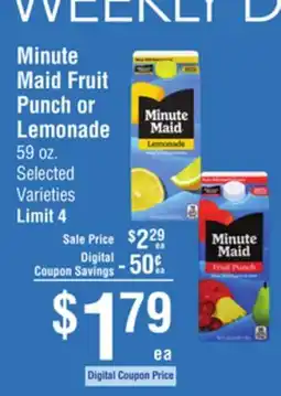 Smart & Final Minute Maid Fruit Punch or Lemonade offer