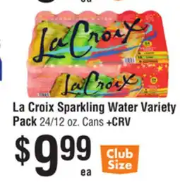 Smart & Final La Croix Sparkling Water Variety Pack offer