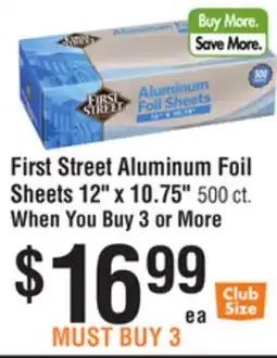 Smart & Final First Street Aluminum Foil Sheets offer