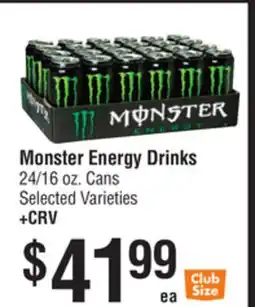 Smart & Final Monster Energy Drinks offer