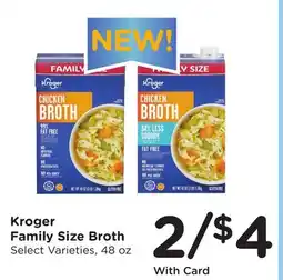 Ralphs Kroger Family Size Broth offer