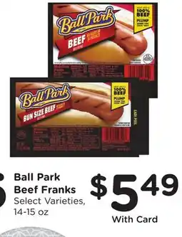 Ralphs Ball Park Beef Franks offer