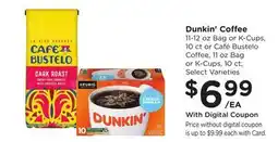 Ralphs Dunkin' Coffee offer