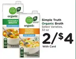 Ralphs Simple Truth Organic Broth offer