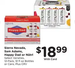 Ralphs Sierra Nevada, Sam Adams, Happy Dad or Nütrl offer