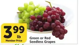 Albertsons Green or Red Seedless Grapes offer