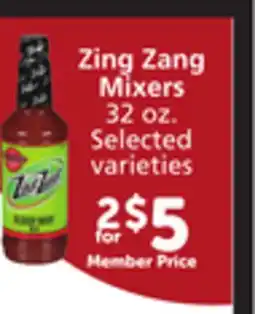 Albertsons Zing Zang Mixers offer