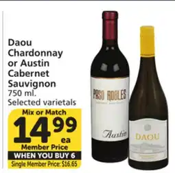 Albertsons Daou Chardonnay or Austin Cabernet Sauvignon offer
