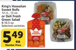Albertsons King's Hawaiian Sweet Rolls 12 ct., 12 oz. or Deli Fresh Green Salad 8-10.5 oz offer